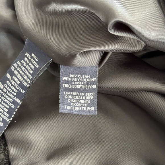 Jones New York Signature Petite Black Dixie Tweed Blazer Metallic Preppy Jacket - Picture 8 of 14